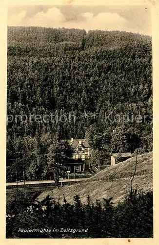 AK / Ansichtskarte Stadtroda Papiermuehle im Zeitzgrund Thueringer Wald Stadtroda