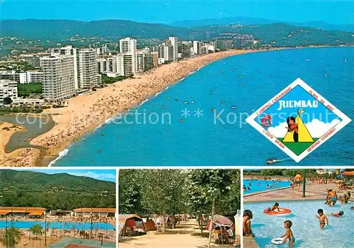 AK / Ansichtskarte Playa_de_Aro_Cataluna Fliegeraufnahme Camping Caravaning Riembau Playa_de_Aro_Cataluna