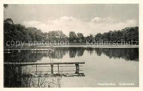 AK / Ansichtskarte Friedrichsthal_Oranienburg Partie am Grabowsee Badesteg Friedrichsthal