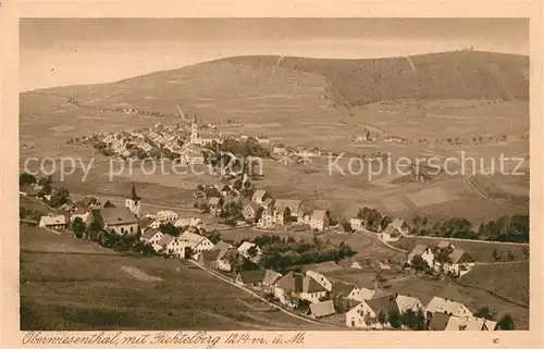 AK / Ansichtskarte Oberwiesenthal_Erzgebirge mit Fichtelberg Oberwiesenthal Erzgebirge