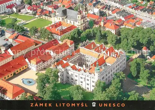 AK / Ansichtskarte Litomysl Zamek Schloss Fliegeraufnahme Litomysl