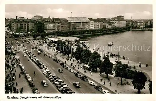 AK / Ansichtskarte Hamburg Jungfernstieg mit Alsterpavillon Hamburg