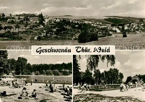 AK / Ansichtskarte Geschwenda Panorama Freibad Geschwenda