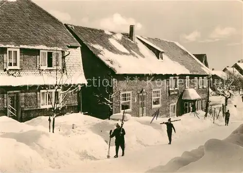 AK / Ansichtskarte Frauenwald_Thueringen Gasthof Nuechter verschneite Strassen Frauenwald Thueringen