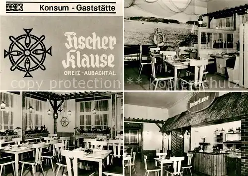 AK / Ansichtskarte Greiz_Thueringen Konsumgaststaette Fischerklause Greiz Thueringen