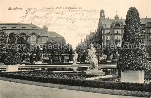 AK / Ansichtskarte Mannheim Friedrichs Platz mit Rosengarten Mannheim