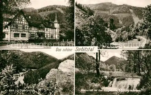 AK / Ansichtskarte Bockschmiede Sorbitztal Gasthaus zum Eisenhammer Sorbitzmuehle Wasserfall Bockschmiede