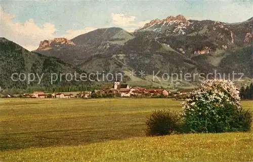 AK / Ansichtskarte Niederaschau_Chiemgau mit Kampenwand Niederaschau Chiemgau