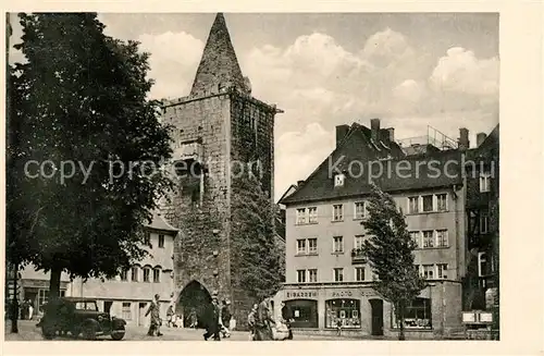 AK / Ansichtskarte Jena_Thueringen Johannisplatz mit Tor Jena Thueringen