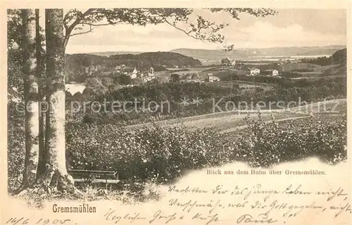 AK / Ansichtskarte Gremsmuehlen Blick aus dem Holm Gremsmuehlen