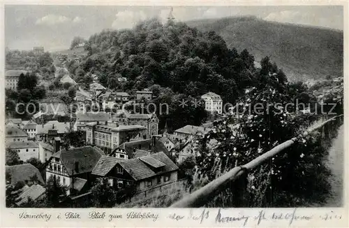 AK / Ansichtskarte Sonneberg_Thueringen Blick zum Schlossberg Sonneberg Thueringen