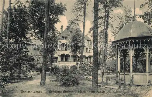 AK / Ansichtskarte Zehlendorf_Berlin Erholungsheim am Schlachtensee Pavillon Zehlendorf_Berlin