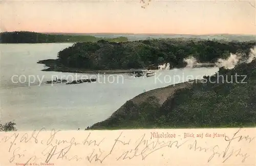 AK / Ansichtskarte Nikolskoe_Berlin Panorama Blick auf die Havel Nikolskoe Berlin