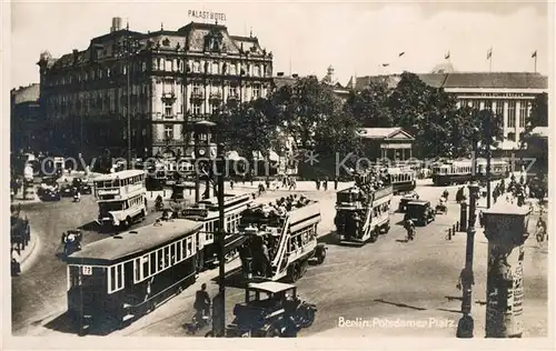 AK / Ansichtskarte Berlin Potsdamer Platz Verkehr Strassenbahn Bus Berlin