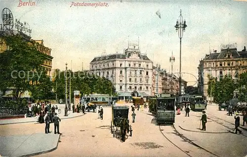 AK / Ansichtskarte Berlin Potsdamer Platz Strassenbahn Pferdekutsche Berlin