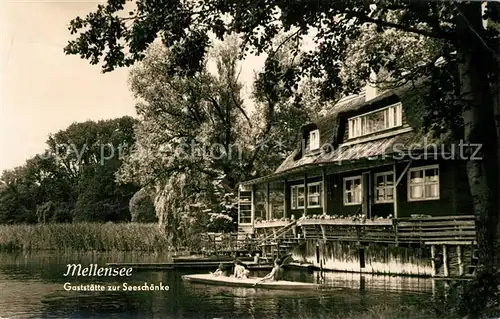 AK / Ansichtskarte Mellensee Gaststaette zur Seeschaenke Kajak Mellensee