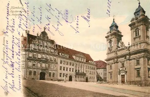 AK / Ansichtskarte Nuernberg St Egydienkirche mit Pellerhaus Nuernberg