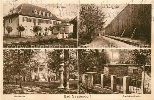 AK / Ansichtskarte Bad_Sassendorf Kurhaus Am Gradierwerk Musikhalle Charlotten Quelle Bad_Sassendorf