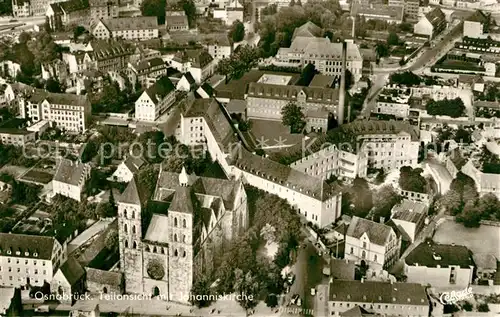 AK / Ansichtskarte Osnabrueck Fliegeraufnahme mit Johanniskirche Osnabrueck