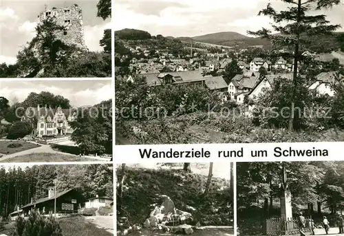 AK / Ansichtskarte Schweina_Bad_Liebenstein Ruine Liebenstein Schloss Altenstein Waldgaststaette Kissel Lutherbrunnen Lutherdenkmal Schweina_Bad_Liebenstein