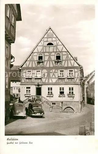 AK / Ansichtskarte Wallduern Gasthof zur Goldenen Rose Fachwerkhaus Wallduern