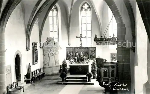 AK / Ansichtskarte Waldeck_Edersee Evangelische Kirche Innenansicht Waldeck Edersee