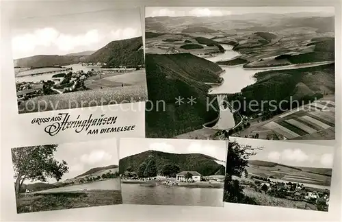 AK / Ansichtskarte Heringhausen_Waldeck Panorama Sperrmauer Fliegeraufnahme Heringhausen Waldeck