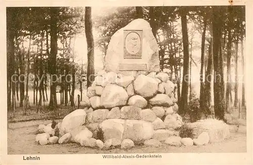 AK / Ansichtskarte Lehnin Willibald Alexis Gedenkstein Lehnin