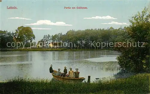 AK / Ansichtskarte Lehnin Partie am Golitzsee Lehnin