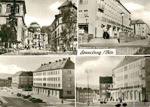 AK / Ansichtskarte Sonneberg_Thueringen Spielzeugmuseum Ladenblock am Wolkanrasen Willi Hoefler Strasse Sonneberg Thueringen