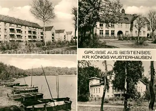 AK / Ansichtskarte Bestensee Teilansichten Bootsliegeplatz Bestensee