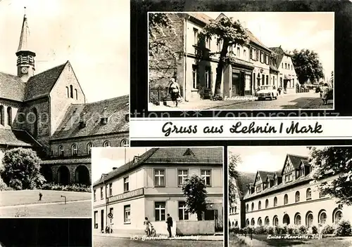 AK / Ansichtskarte Lehnin Kirche Friedenstrasse Luise Henriette Stift HO Gaststaette Klosterhof Lehnin