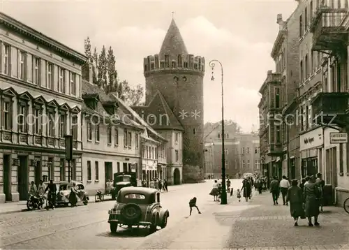 AK / Ansichtskarte Brandenburg_Havel Steinstrasse mit Steintor Brandenburg Havel