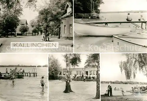 AK / Ansichtskarte Kallinchen Ortsmotiv Gaststaette Badestrand Motzener See Kallinchen