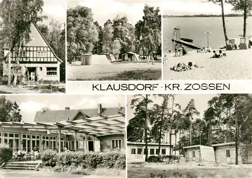 AK / Ansichtskarte Klausdorf_Mellensee Gaststaette Campingplatz Badestrand Bungalows Klausdorf_Mellensee