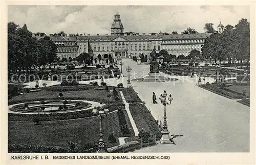 AK / Ansichtskarte Karlsruhe_Baden Badisches Landesmuseum Residenzschloss Karlsruhe_Baden