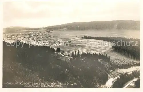 AK / Ansichtskarte Gehlberg Panorama Blick vom Bettelmannskopf Gehlberg