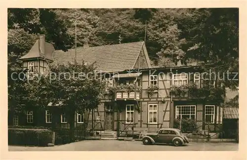 AK / Ansichtskarte Trusetal Gasthaus Pension Zum Trusentaler Wasserfall Trusetal