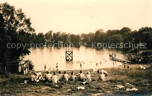 AK / Ansichtskarte Kleinzerlang Freibad Badestrand am Kleinen Paelitzsee Kleinzerlang