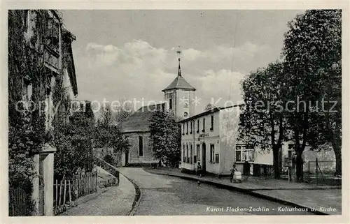 AK / Ansichtskarte Flecken_Zechlin Kulturhaus und Kirche Flecken_Zechlin