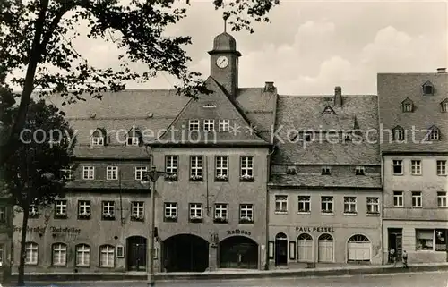 AK / Ansichtskarte Wolkenstein_Erzgebirge Marktplatz Rathaus Wolkenstein_Erzgebirge