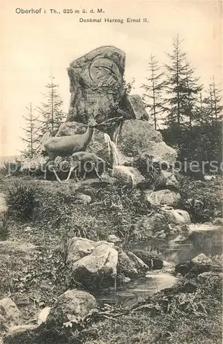 AK / Ansichtskarte Oberhof_Thueringen Denkmal Herzog Ernst II Oberhof Thueringen