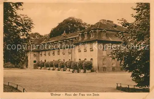 AK / Ansichtskarte Weimar_Thueringen Haus der Frau von Stein Weimar Thueringen