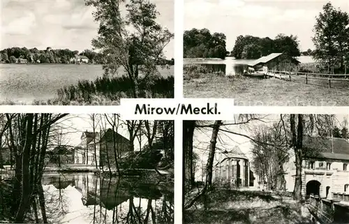 AK / Ansichtskarte Mirow Uferpartie am Mirower See Bootshaus Mecklenburgische Seenplatte Schloss Kirche Mirow