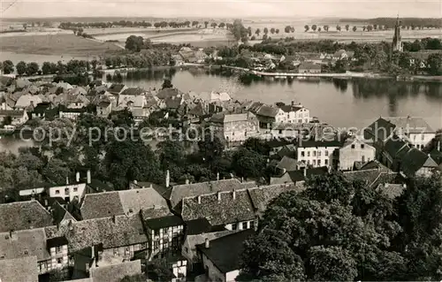 AK / Ansichtskarte Malchow Panorama Blick ueber den See zum Kloster Mecklenburgische Seenplatte Malchow