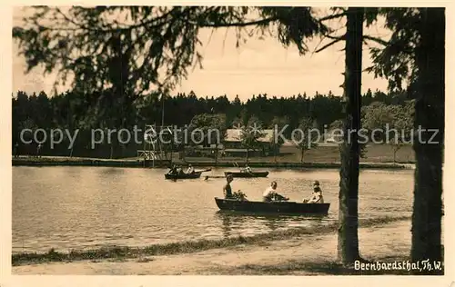 AK / Ansichtskarte Bernhardsthal Badesee Waldschenke Gustav Loebel Bernhardsthal