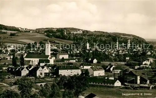 AK / Ansichtskarte Deggendorf_Donau Fliegeraufnahme Tor zum Bayerischen Wald Deggendorf Donau