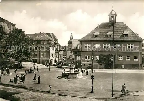 AK / Ansichtskarte Waltershausen_Gotha Marktplatz mit Rathaus Waltershausen Gotha