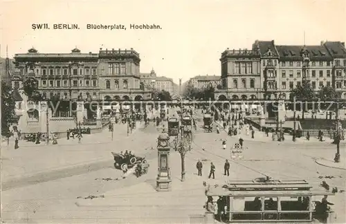 AK / Ansichtskarte Berlin Bluecherplatz Hochbahn Berlin