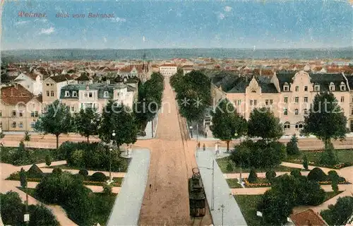 AK / Ansichtskarte Weimar_Thueringen Blick vom Bahnhof Weimar Thueringen